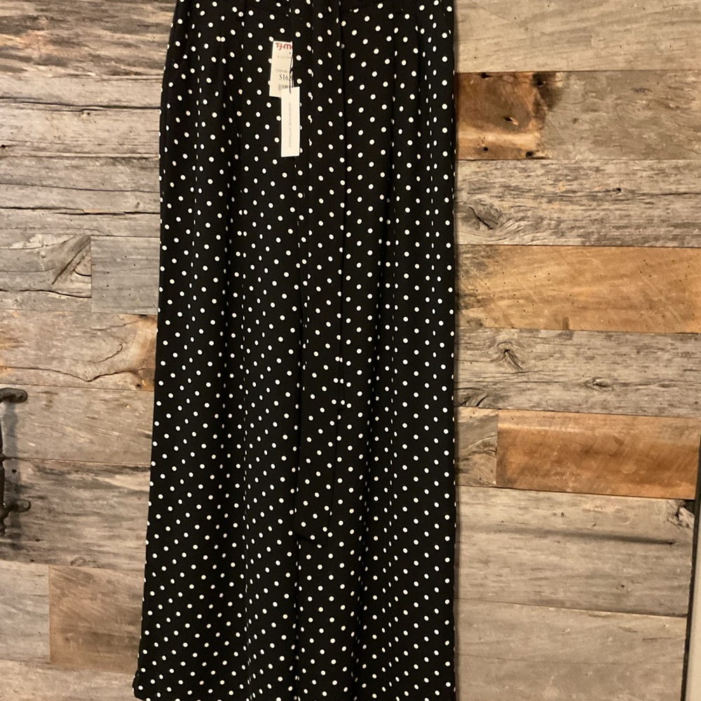 Adrienne Vittadini Black and White Maxi Trousers